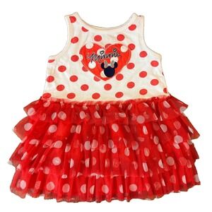 Disney Baby Girl Dress 18 Months Minnie Mouse Casual Ruffled Summer